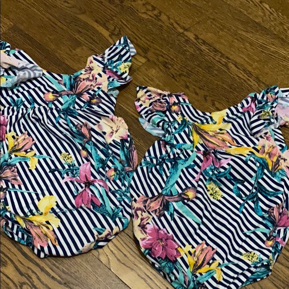 Floral funky romper